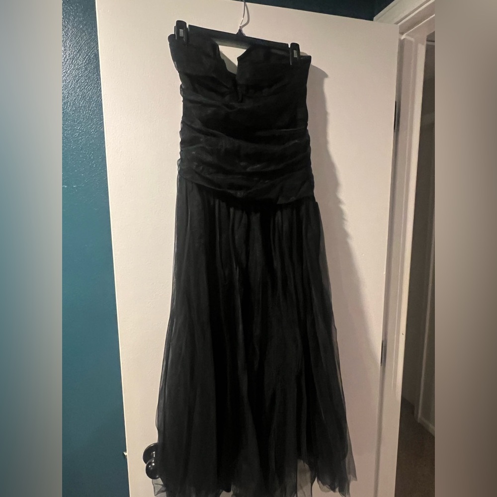Hello Molly Strapless Black Dress
